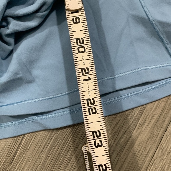 Lululemon Melodic Movement Long Sleeve Cascade Blue Cowl Neck size 12 - Picture 13 of 14